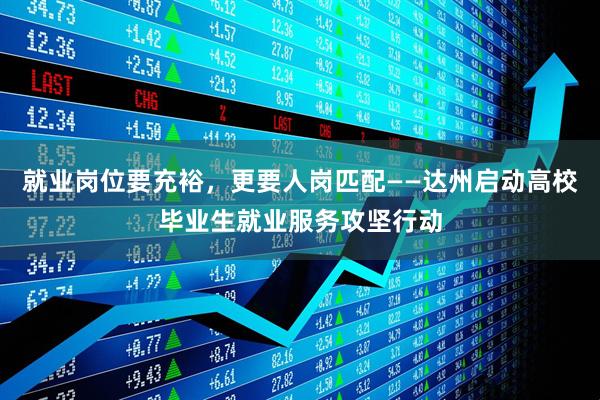 就业岗位要充裕，更要人岗匹配——达州启动高校毕业生就业服务攻坚行动